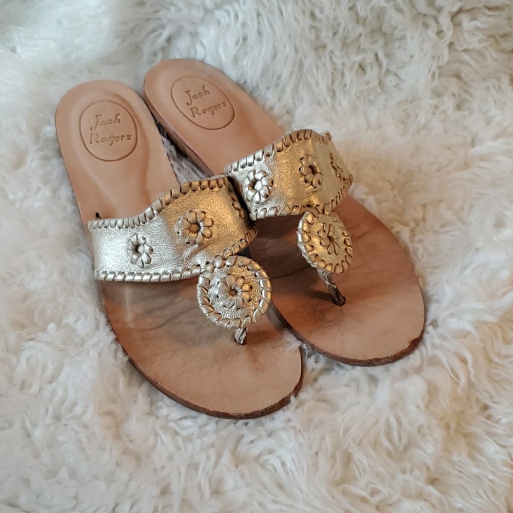 Jack Rogers Gold Sandals